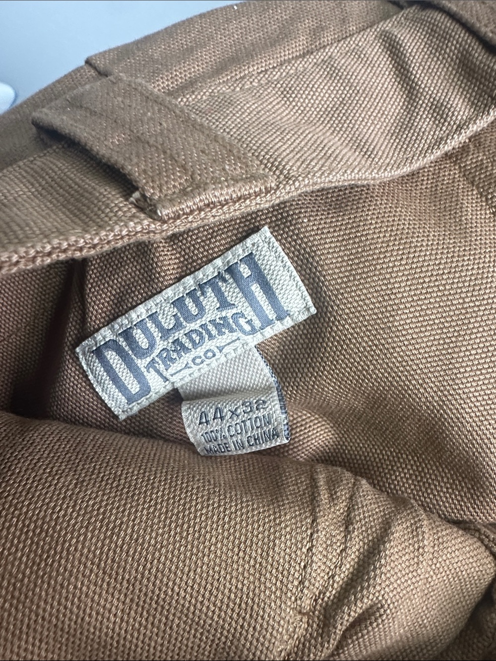 Duluth Trading Co. Tan Canvas Work cargo pants - Picture 2 of 4
